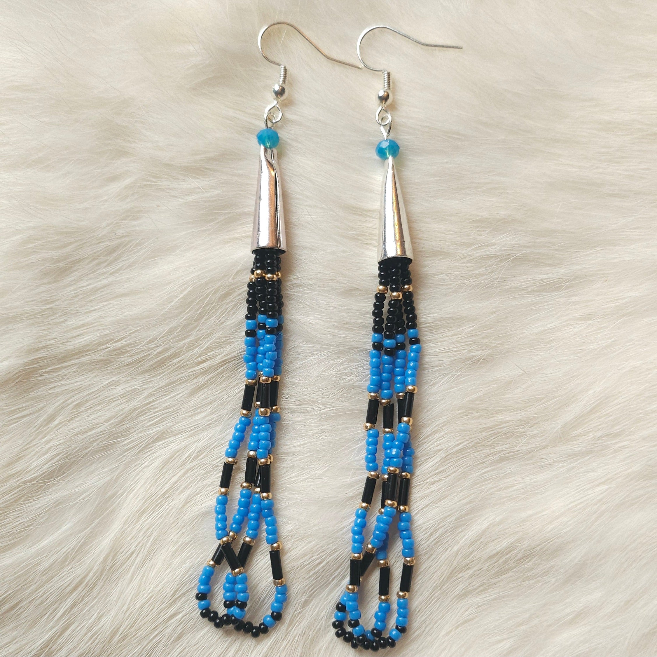 Blue Gold Dangles