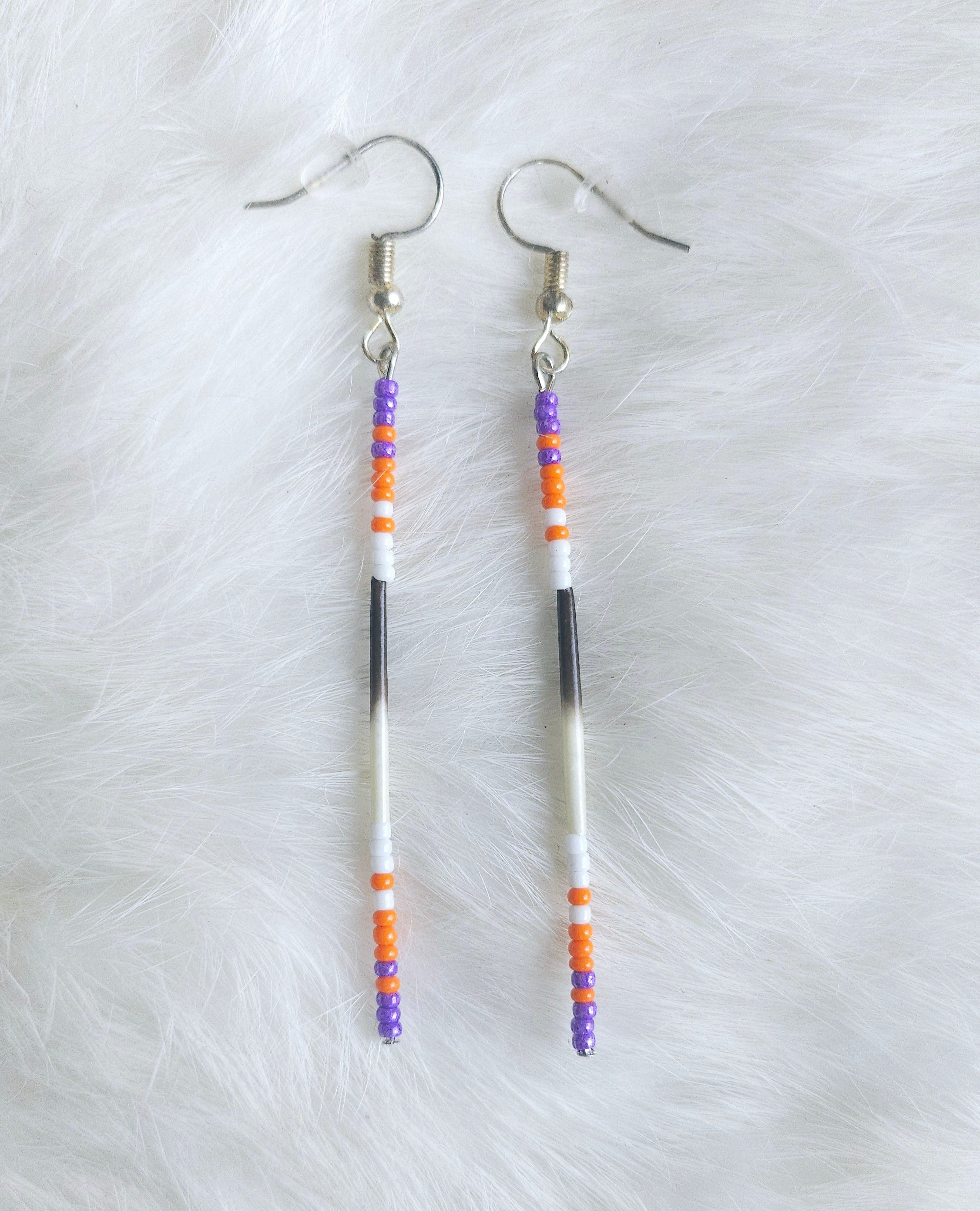 Porcupine Quill Pin Earrings