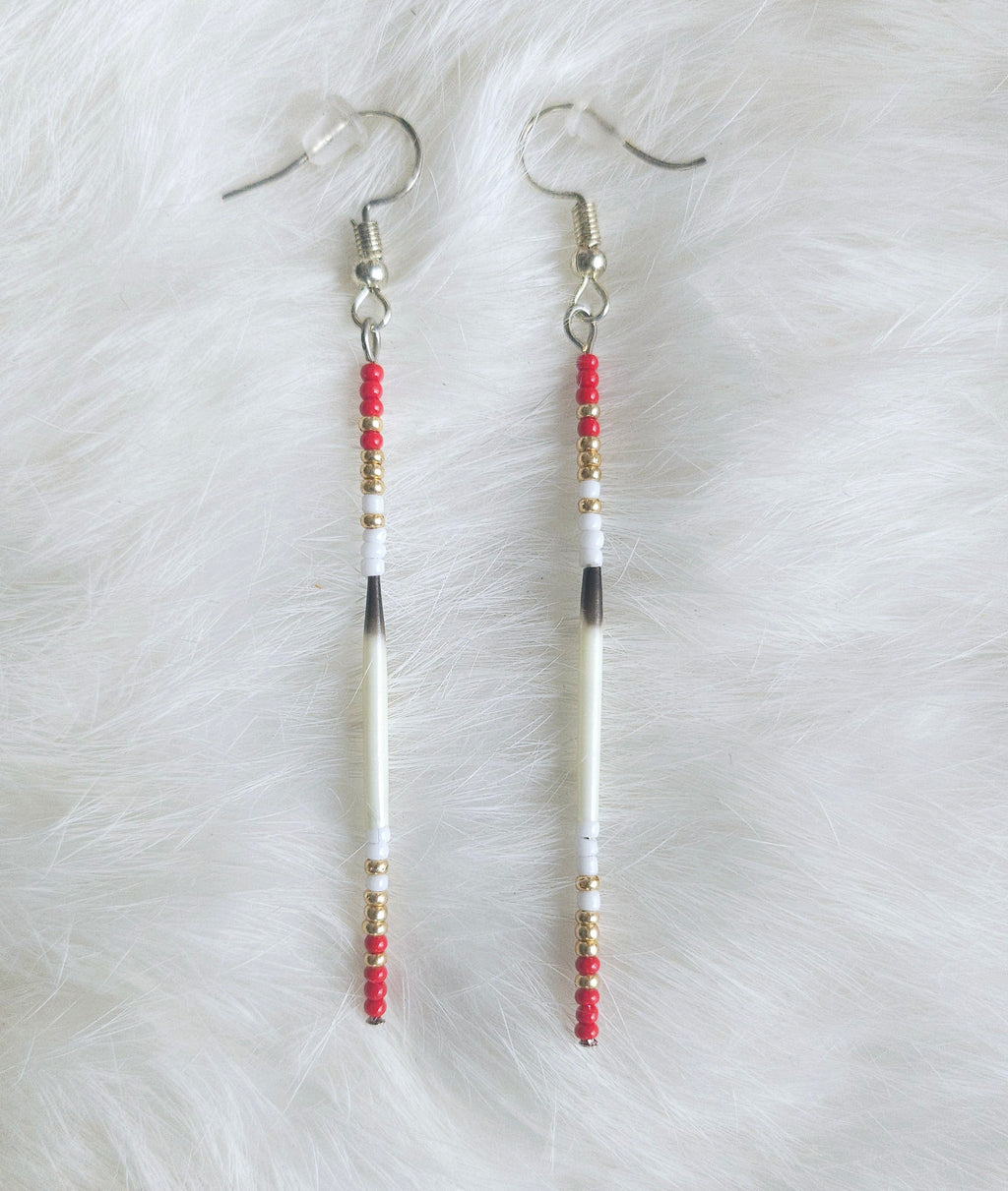 Porcupine Quill Pin Earrings