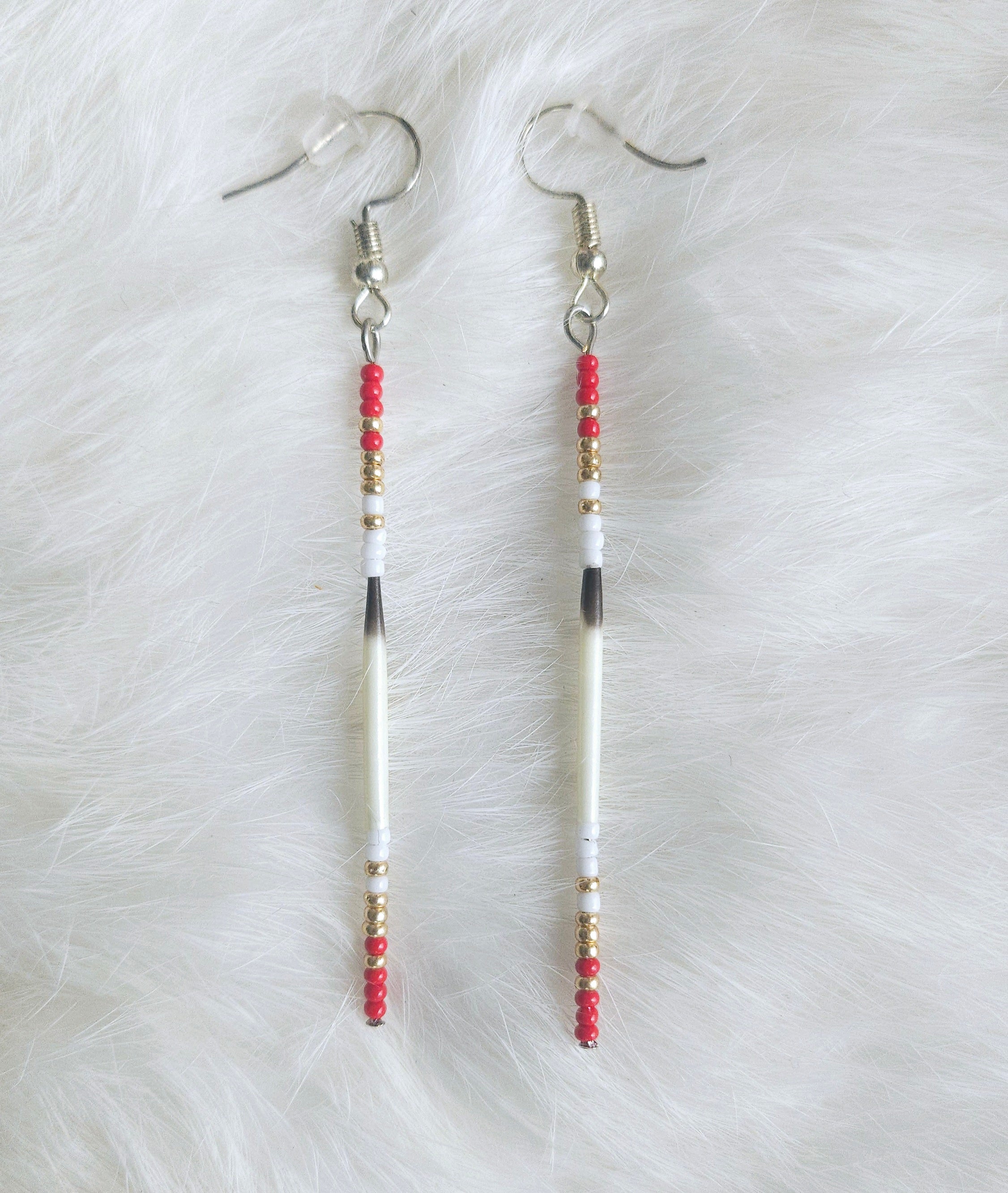 Porcupine Quill Pin Earrings