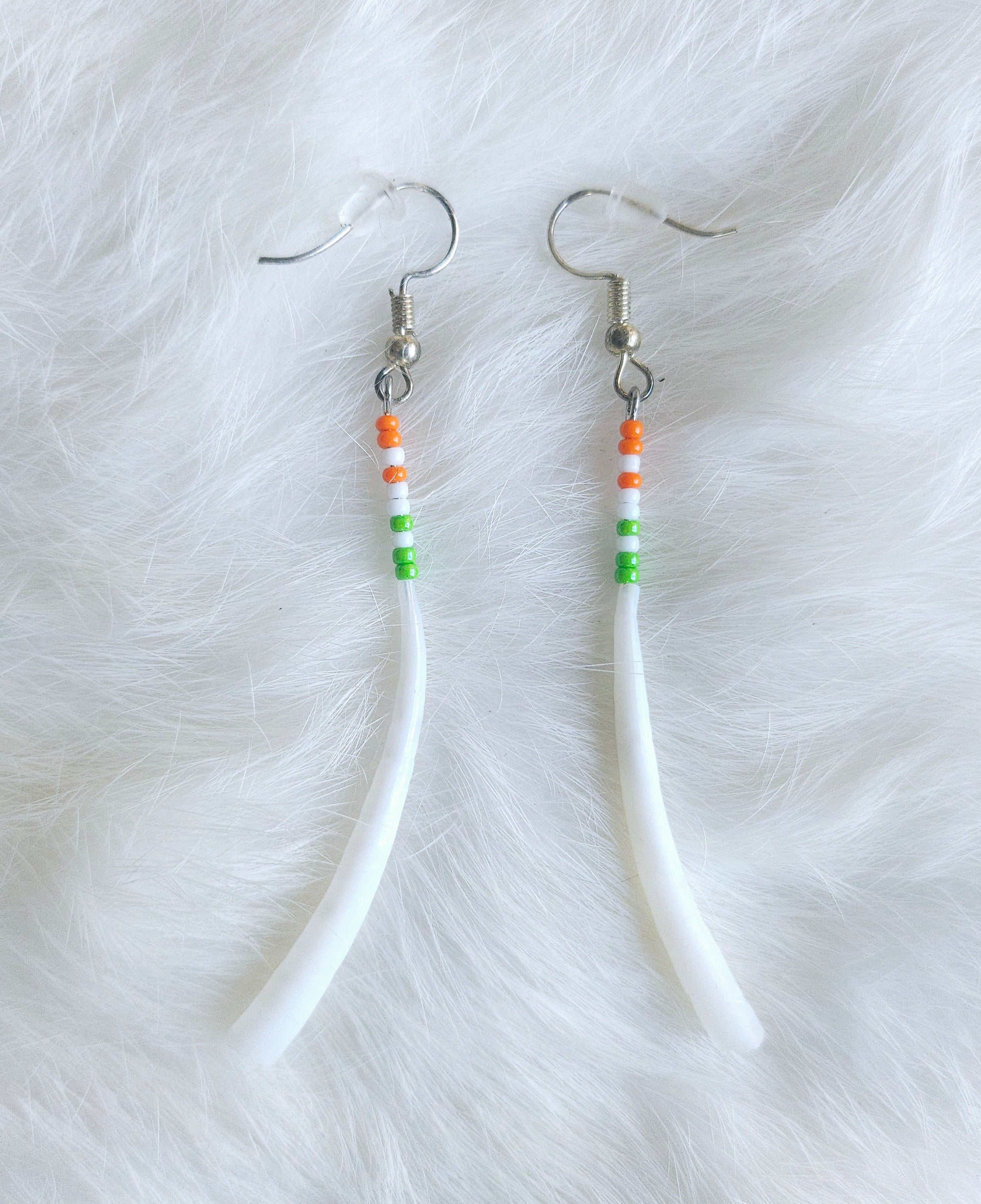 Dentalium Shell Pin Earrings