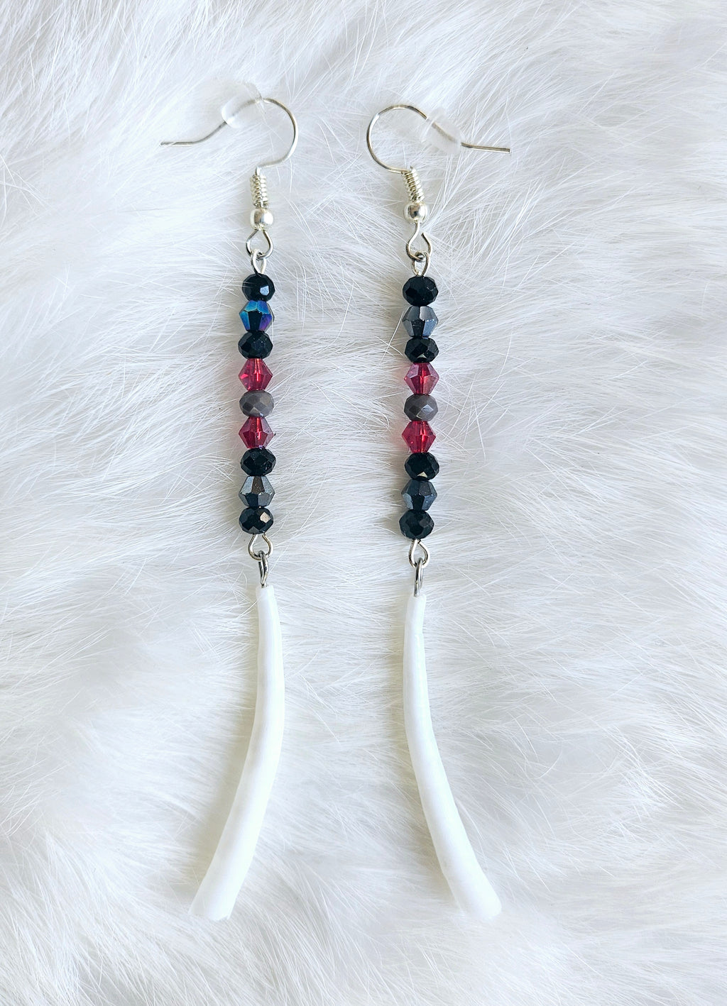 Two-Tiered Dentalium Earrings