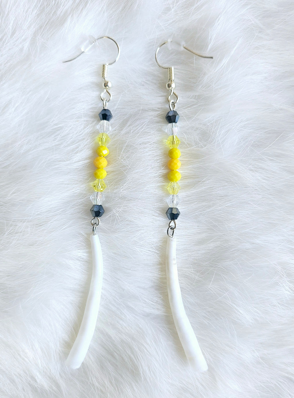 Two-Tiered Dentalium Earrings