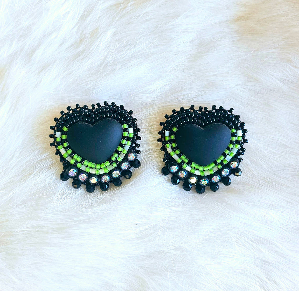 Green Spooky Hearts