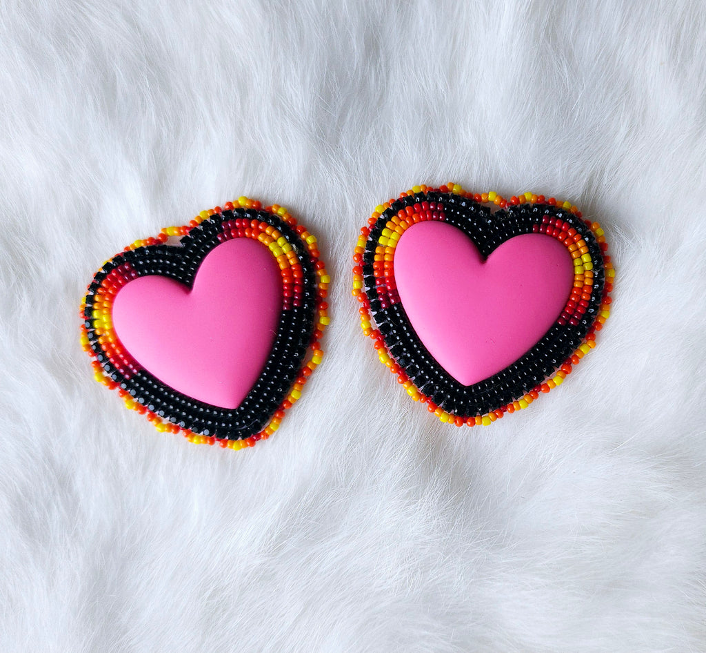 Pink Fire Earrings