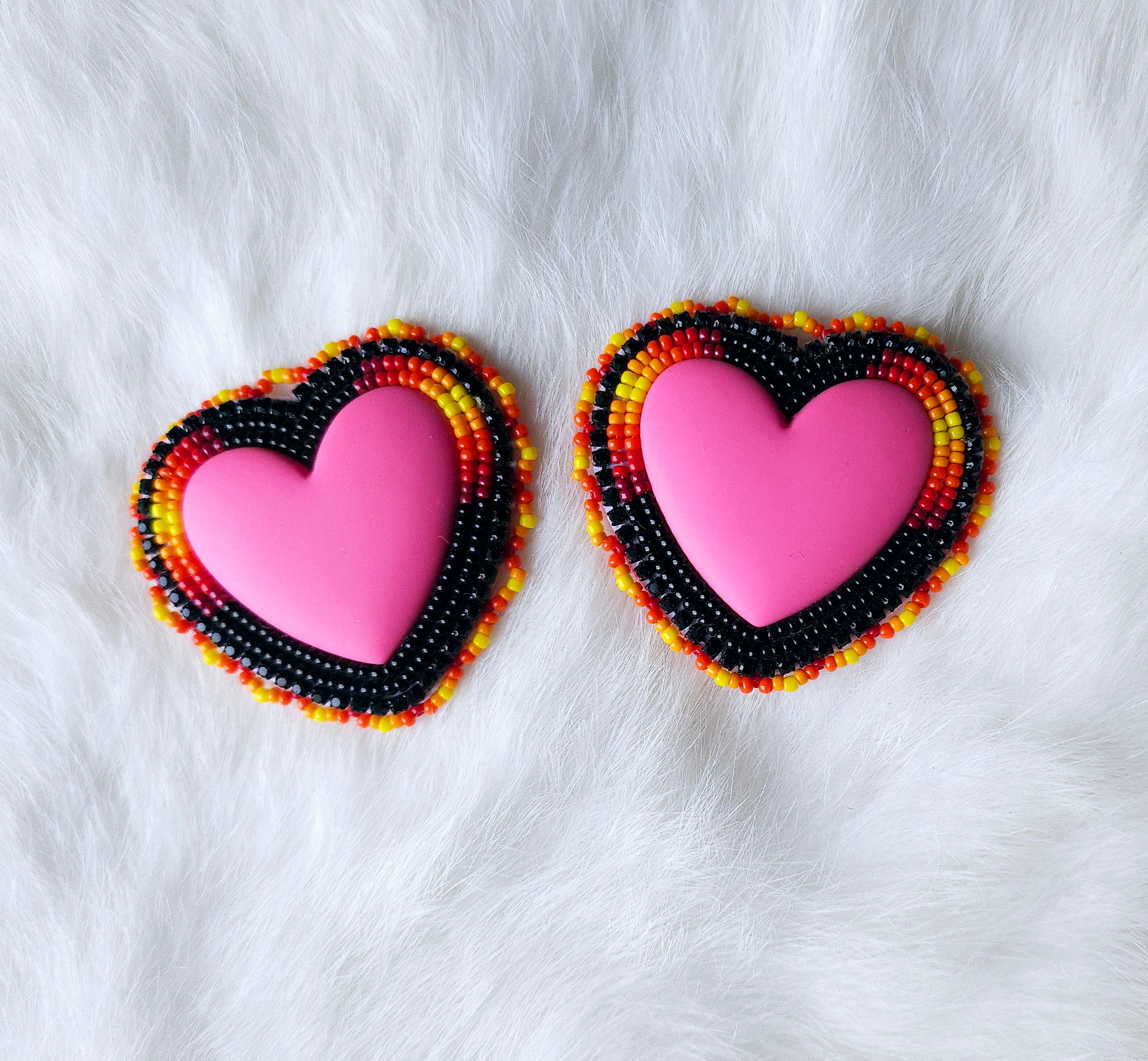 Pink Fire Earrings