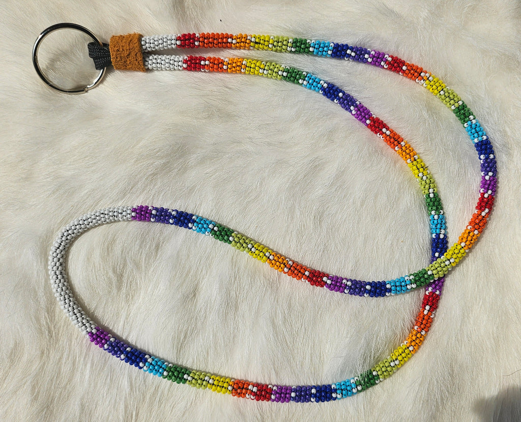 White Rainbow Gradient Lanyard